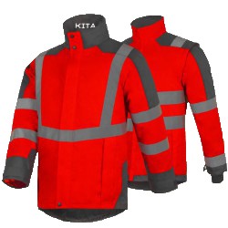 Parka KITA - Rouge - seule haute visibilité T2S