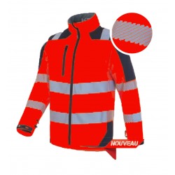 Softshell KITA - ROUGE - haute visibilité - T2S