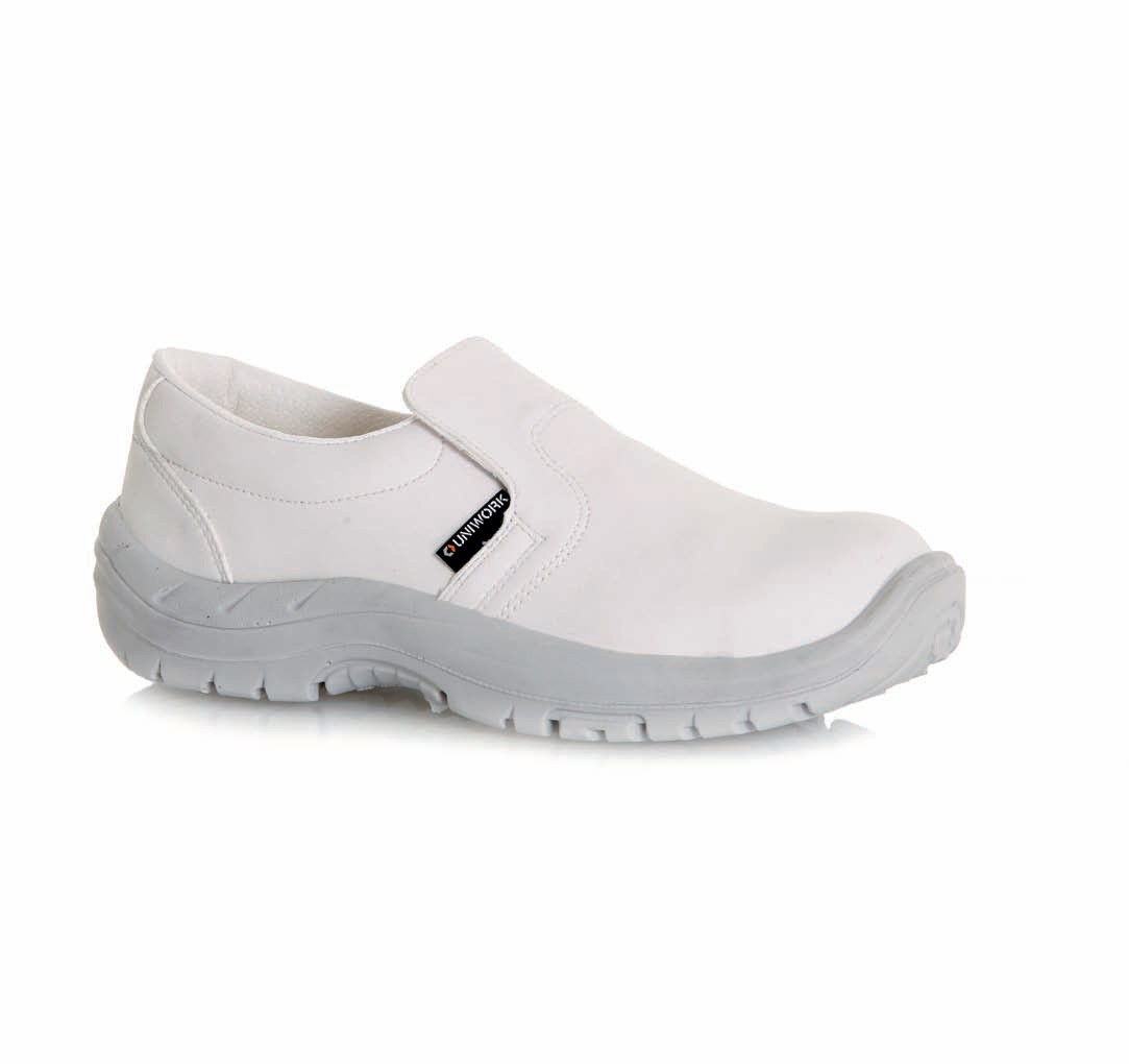 NITRAS 7250 Clean Step I – Chaussure De Cuisine Mocassin S2 Antidérapante, Blanche – Idéale Restauration, Agroalimentaire, Aide-Soignante – Confort Et Hygiène Toute La Journée